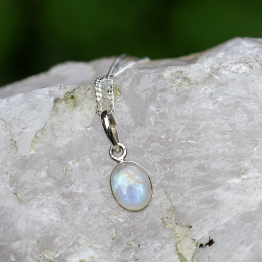 Silver Moonstone Necklace