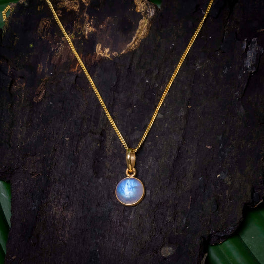 Gold Plated Moonstone Necklace